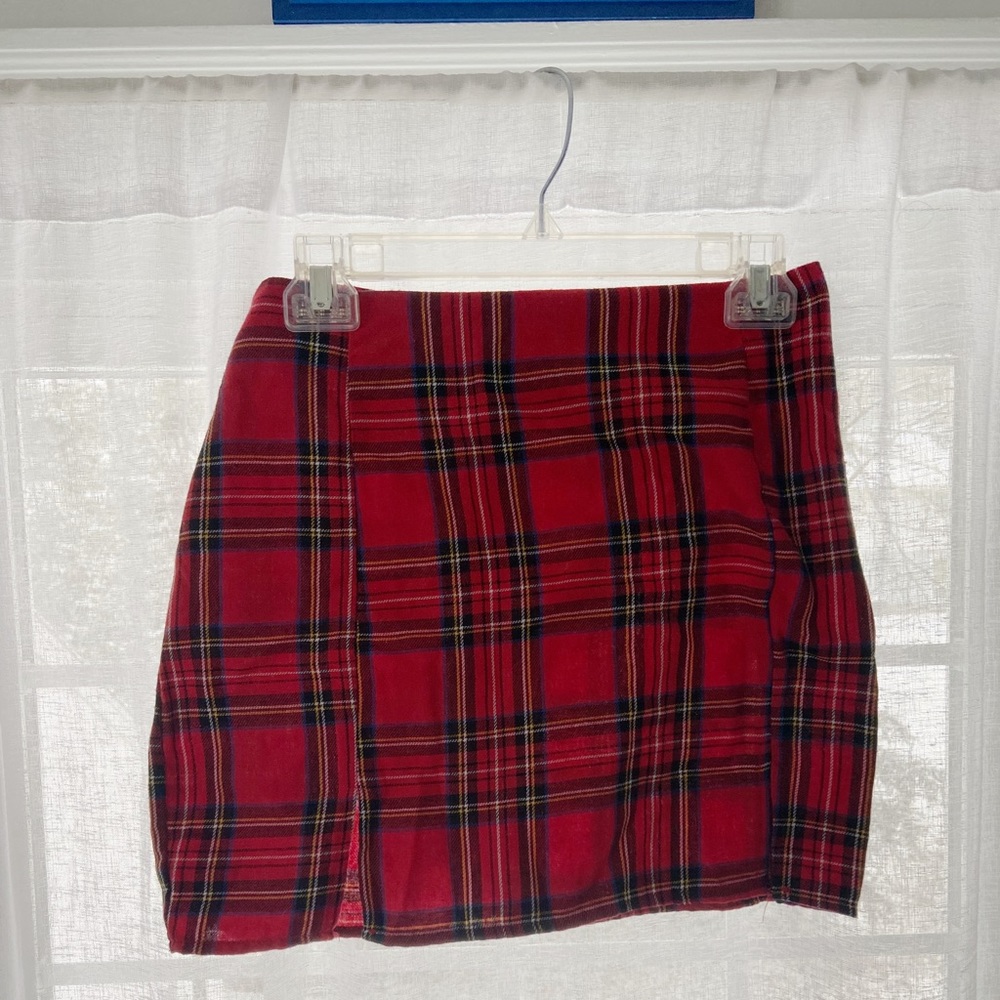 Mini plaid skirt